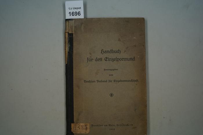  Handbuch für den Einzelvormund. (1925)