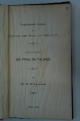 07 027461 : Die Frau im Talmud (1898)