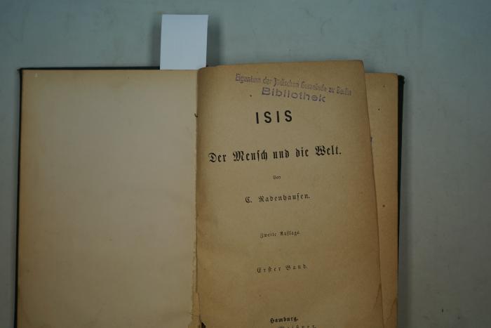  Isis. Der Mensch und die Welt. (1870)