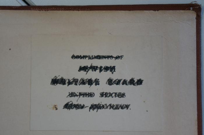 95 059506 : Colletion of Poems by Jehoash = געזאמעלטע ליעדער פון יהואש (1917);- (National Jewish Welfare Board;unbekannt), Durchgestrichen: Name, Widmung; 'Compliments of Jewish Walfare Board United States Army and Navy'. 