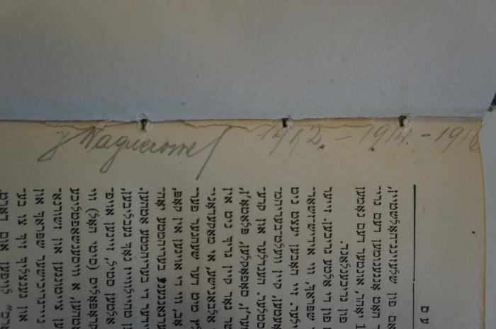 95 059461 : די גרויסע וועלט דראמא (1910);- (Wagner [...], J.), Von Hand: Autogramm, Datum; 'J. Wagner[...] 1912-1914-1916'. 