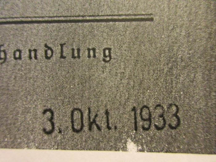 88/80/40824(0) : Der moderne Sozialismus (1929);-, Stempel: Datum; '3. Okt. 1933'
