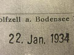 - (Institut für Sozialforschung (Frankfurt am Main)), Stempel: Datum; '22. Jan. 1934'. 
