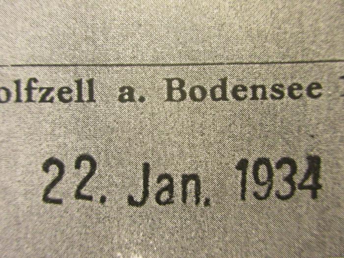88/80/40231(5) : Die Stellung zur Wirklichkeit bei Hegel und Marx. Ein Beitrag zur philosoph. Problematik des 19. Jahrhunderts.
 (1933);- (Institut für Sozialforschung (Frankfurt am Main)), Stempel: Datum; '22. Jan. 1934'. 