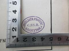 - (Biblioth. Provinc Argentor. C.SS.R.), Stempel: Name; 'Biblioth. Provinc Argentor.
C.SS.R.'.  (Prototyp)