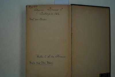 - (ben Elieser, Josef;Strauss S., Edgardo), Von Hand: Ortsangabe, Name, Datum; 'Mayo 1949
Edgardo Strauss S.
Santiago de Chile
Josef ben Elieser'. 