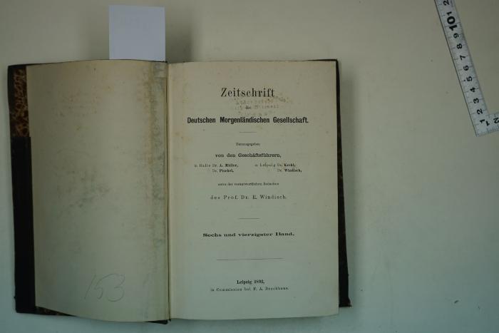  Zeitschrift der Deutschen Morgenländischen Gesellschaft. (1892)
