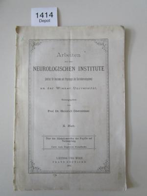  Über den Dilatationsreflex der Pupille auf Verdunklung (1903)