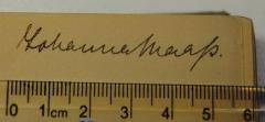 - (Maaß, Johanna), Von Hand: Autogramm; 'Johanna Maaß'. 