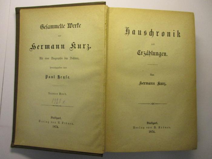 17 L 402-9/10 : Hauschronik und Erzählungen (1874)