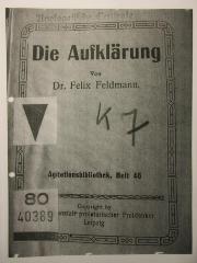 18/80/40389 : Die Aufklärung