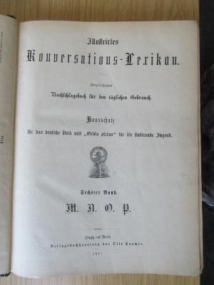 AE 11870-6 : Illustrirtes Konversations-Lexikon : Vergleichendes Nachschlagewerk für den täglichen Gebrauch ; Hausschatz für das deutsche Volk und "Orbis pictus" für die studirende Jugend; Bd. 6 (1877)