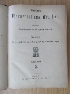 AE 11870-1 : Illustrirtes Konversations-Lexikon : Vergleichendes  Nachschlagewerk für den täglichen Gebrauch ; Hausschatz für das deutsche Volk und "Orbis pictus" für die studirende Jugend (1870)