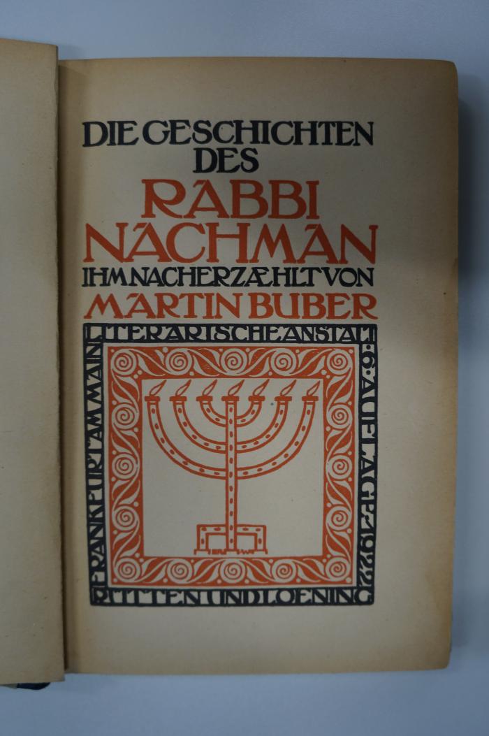 98 032044 : Die Geschichten des Rabbi Nachman : ihm nacherzählt (1922)