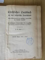 BA 4100 : Kirchliches Handbuch für das katholische Deutschland : Nebst Mitteilungen der amtlichen Zentralstelle für kirchliche Statistik, Bd. 7. 1917/18, Bd. 8. 1918/19, Bd. 9. 1919/20, Bd. 18. 1933/34, Bd. 19. 1934/36 (1918-1936)