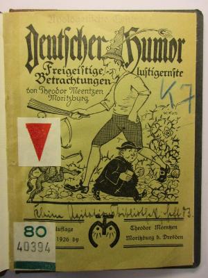 38/80/40394(x) : Deutscher Humor (1926)