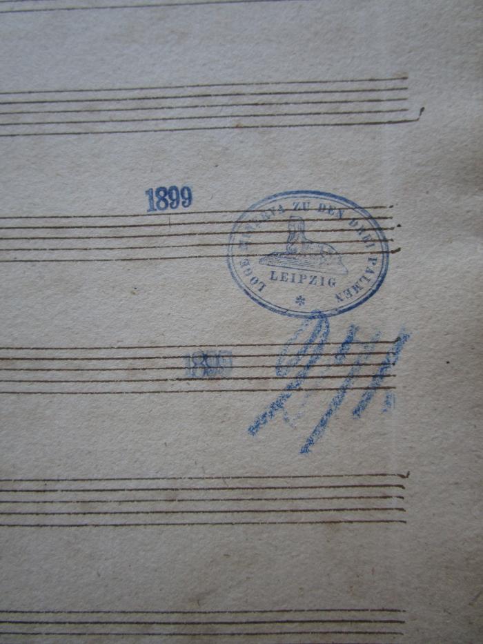  Kräftig und mild. Partitur B No 24 (o.J.);- (Loge Minerva zu den Drei Palmen in Leipzig), Von Hand: Signatur; '971'. 