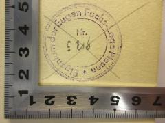 - (Eugen Fuchs-Loge Plauen), Stempel: -; 'Eigentum der Eugen Fuchs-Loge Plauen Nr. E 216'. 
