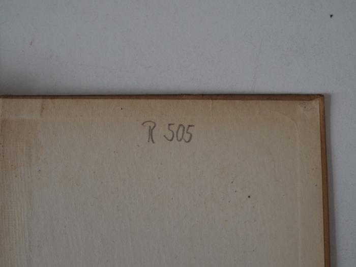 -, Von Hand: Nummer; 'R 505'