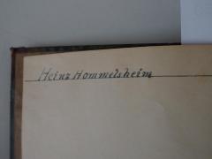 - (Hommelsheim, Heinz), Von Hand: Autogramm, Name; 'Heinz Hommelsheim'. 