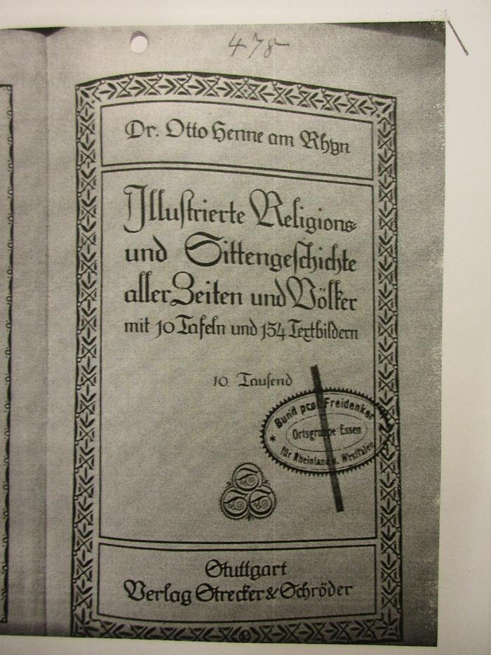 18/80/41271(4) : Illustrierte Religions und Sittengeschichte aller Zeiten und Völker (1911)