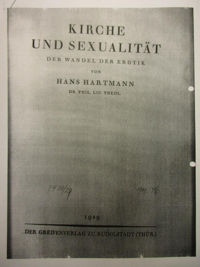 18/80/41317(0) : Kirche und Sexualität (1929)