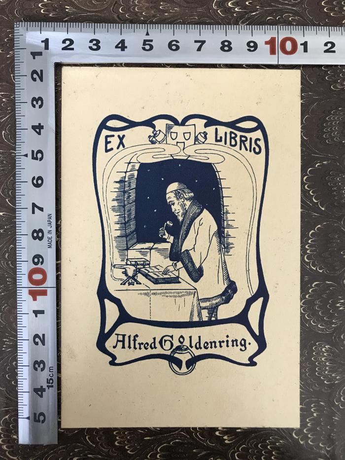 Phil2 g40 nie1 3 1900 ausges. : Menschliches, Allzumenschliches. Ein Buch für freie Geister. (1900);- (Goldenring, Alfred), Etikett: Name; 'EX LIBRIS
Alfred Goldenring'. 