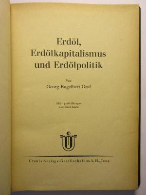 18/80/41284(3) : Erdöl Erdölkapitalismus und Erdölpolitik
 (1925)