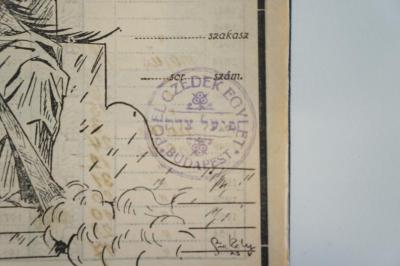 02A.000613 : Emlékezésem gyászom (1931);- (Poel Czedek Egylet), Stempel: Name, Ortsangabe; 'Poel Czedek Egylet
Budapest
פועל עדה'. 