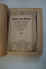 98 032962 : Lieder des Ghettos (1920)