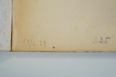 02A.001992 : Vom Geist des Judentums (1921);- (Lunde, L.), Von Hand: Datum; '14/6.29'. 