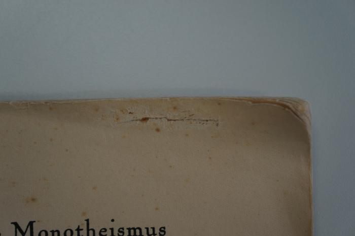 02A.000855  : Der ethische Monotheismus der Propheten und seine soziologische Würdigung (1917);- (unbekannt), Radiert / Rasiert: Autogramm. 