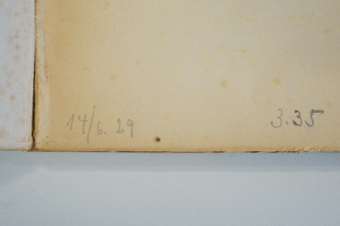 02A.001992 : Vom Geist des Judentums (1921);- (Lunde, L.), Von Hand: Datum; '14/6.29'. 