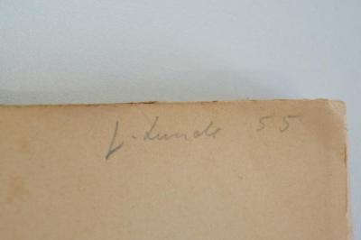 02A.001992 : Vom Geist des Judentums (1921);- (Lunde, L.), Von Hand: Name, Nummer; 'L. Lunde 55'. 
