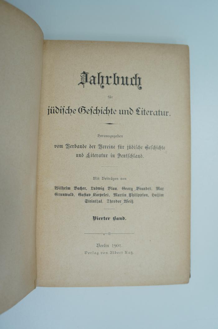 02A.009262 : Jahrbuch für jüdische Geschichte und Literatur (1901)