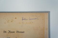 - (Loewenstein, Julius), Von Hand: Autogramm; 'Julius Loewenstein'. 