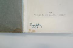 - (Alsberg, Paul), Von Hand: Autogramm, Datum; 'Paul Alsberg
1937'. 