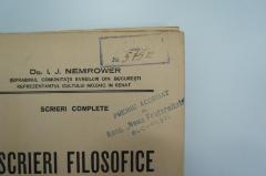 - (Asociația Noua Fraternitate), Stempel: Name, Ortsangabe; 'Premiu Acordat de Asoc. "Noua Fraternitate"
București'. 