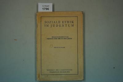  Soziale Ethik im Judentum. (1914)