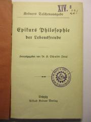 18/80/41644(8) : Epikurs Philosophie der Lebensfreude (1911)