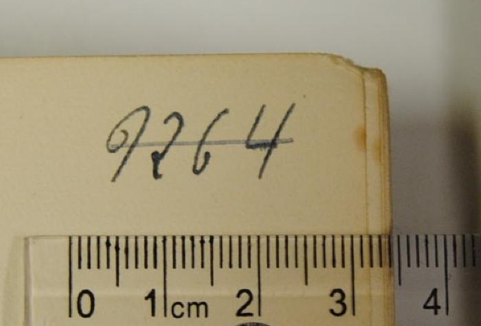 - (NSDAP-Gauarchiv und -museum Südhannover-Braunschweig), Von Hand: Signatur; '9264'. 