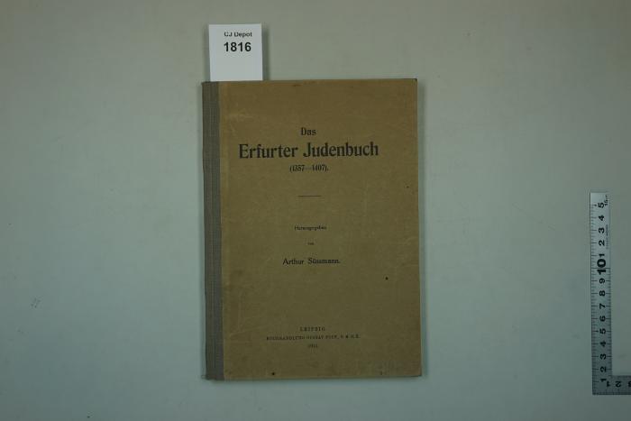  Das Erfurter-Judenbuch (1357-1407).  (1915)