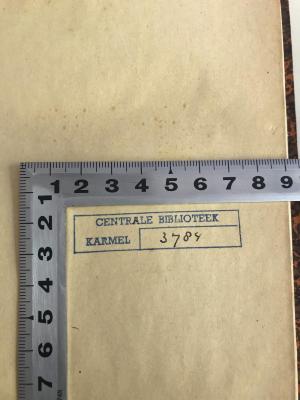 CB 3800 G983-5(3) : Ethik und Naturrecht (1901);- (Centrale Biblioteek Karmel), Stempel: Name, Inventar-/ Zugangsnummer; 'Centrale Biblioteek Karmel 3784'. 