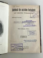 SA 1581-1 : Jahrbuch für sozialen Fortschritt und freiheitliche Weltanschauung (1910/11)