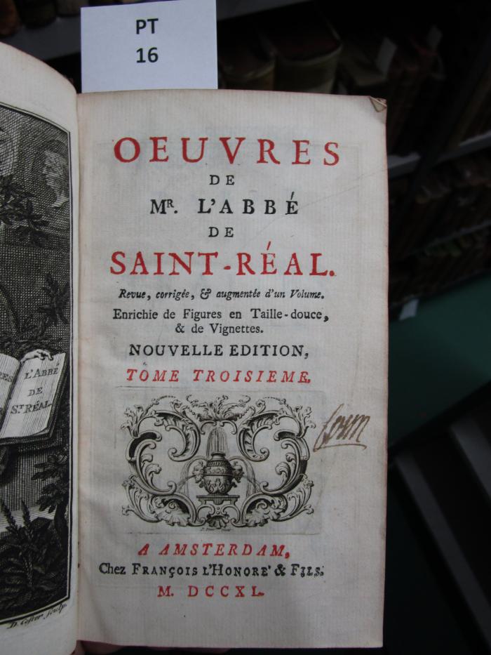  Oeuvres de Mr. L'Abbé de Saint-Réal (1711)