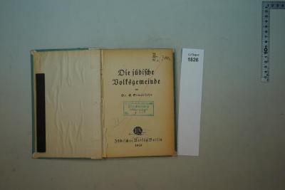  Die jüdische Volksgemeinde. (1919)