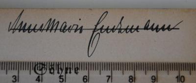 - (Endemann, Annemarie), Von Hand: Autogramm; 'Annemarie Endemann'. 