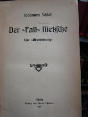 Hm 433: der "Fall" Nietzsche : Eine "Überwindung" (1907)