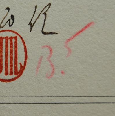 - (Endemann, Wilhelm), Von Hand: -; 'B.5'. 