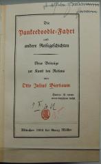E 3884 : Die Yankeedoodle-Fahrt und andere Reisegeschichten (1910)